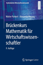 Einband des Buches Brückenkurs Mathematik für Wirtschaftswissenschaftler